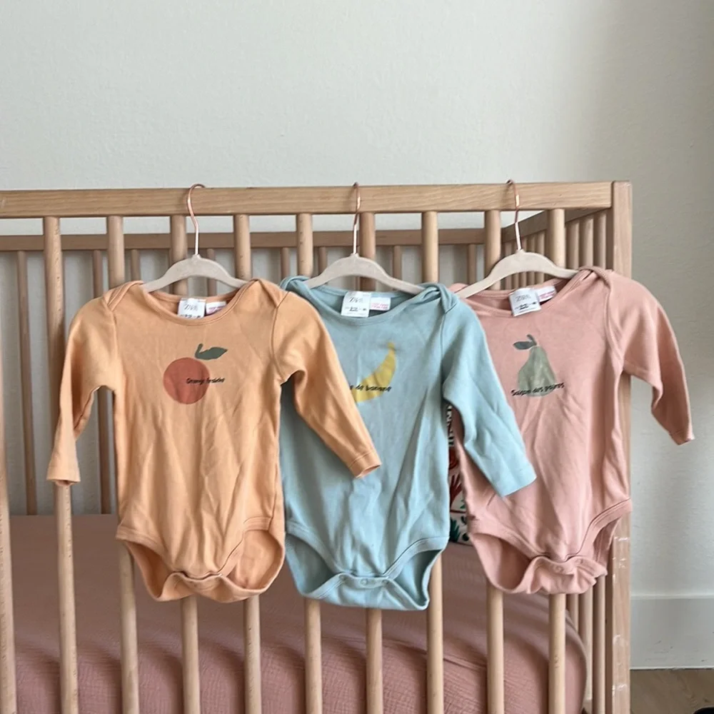 Zara (VGUC) | fruit long sleeve bodysuits